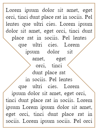 CSS corset text shape