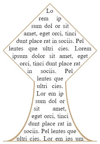 CSS panel text shape